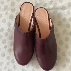 JCrew Burgundy Clogs - never worn